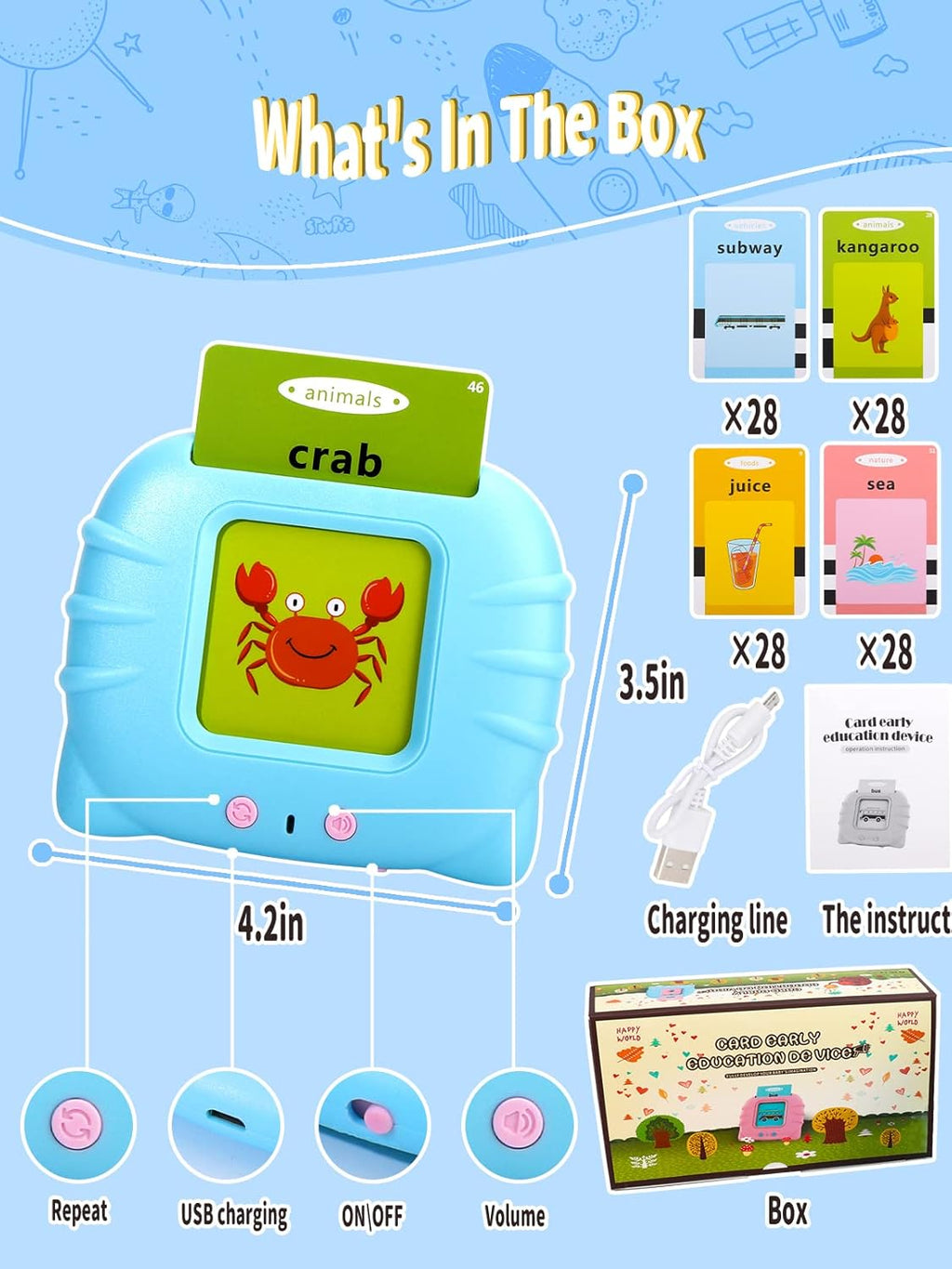 Talking Flash Card Learning Toy