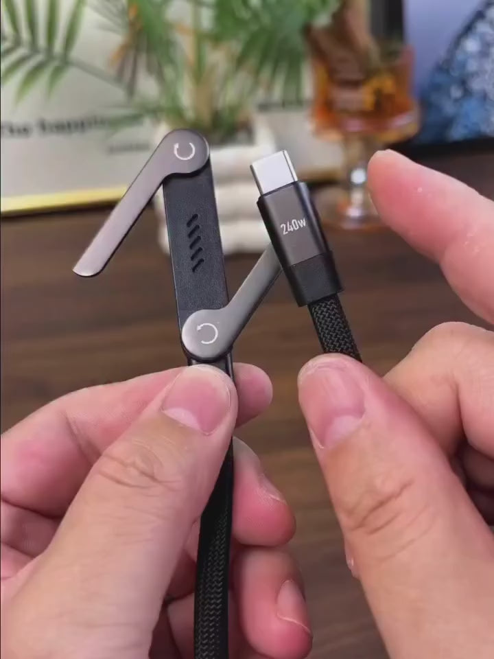 Holder Charger Cable with Stand,Type-C to Type-C